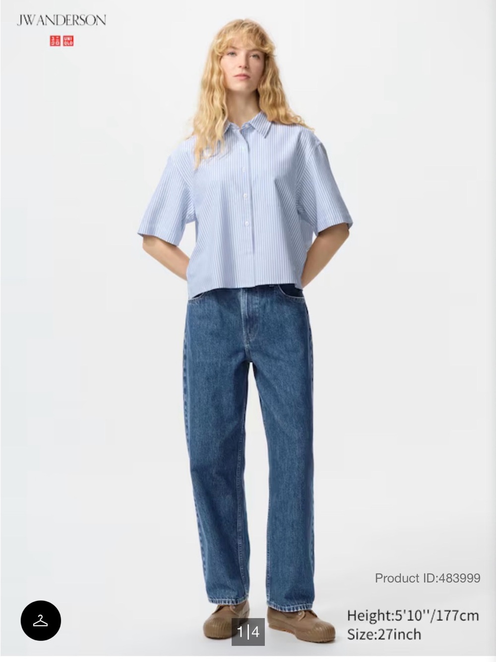 JW Anderson Baggy Jeans in 67 Blue